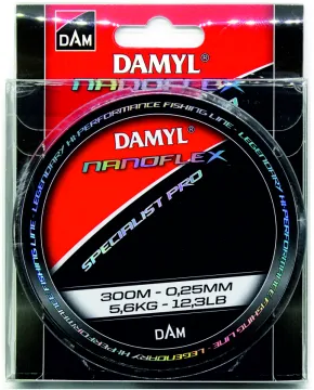 Damyl Nanoflex Spezialist Pro 300m Angelschnur Auswahl 0,20mm / 025mm / 0,30mm  oder 0,35mm