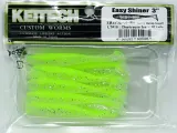KEITECH 3" Easy Shiner - Gummifisch Swimbait LT 16 Chartreuse Ice 10 Stück in SB