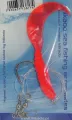 Meerespaternoster 1 Haken 6/0 mit Twister 7,5cm rot